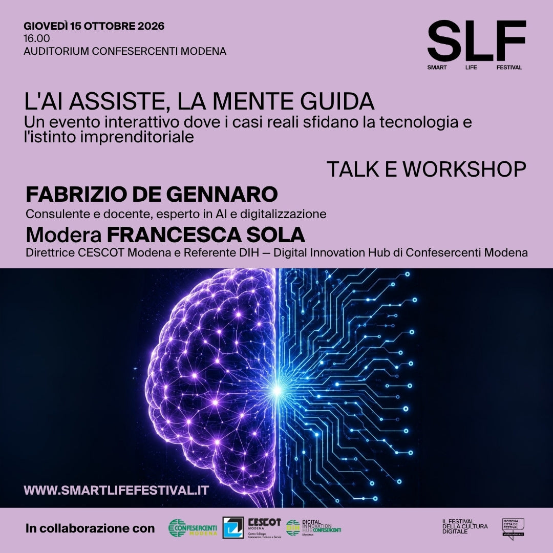 Cescot Modena e DIH Confesercenti al MODENA SMART LIFE FESTIVAL 2026 Cescot Modena