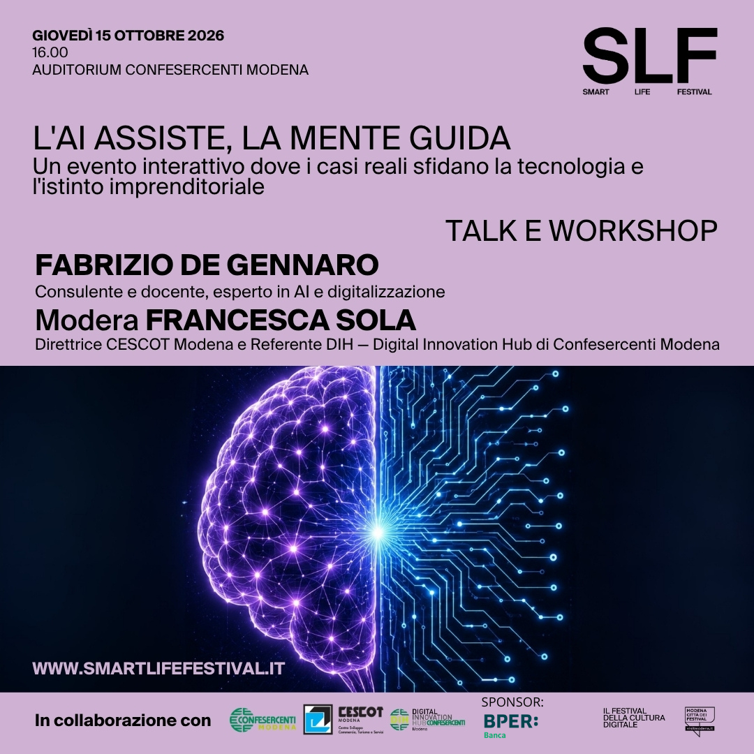Cescot Modena e DIH Confesercenti al MODENA SMART LIFE FESTIVAL 2026